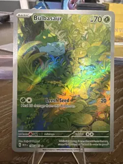 Pokemon TCG Bulbasaur Scarlet & Violet 151 Full Art Rare Card 166/165 - Image 1