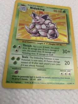Nidoking, Pokemon TCG Holo Rare Card, Base Set 11/102 - Image 1