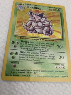 Nidoking, Pokemon TCG Holo Rare Card, Base Set 11/102 - Image 5