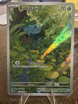 Pokemon TCG Bulbasaur Scarlet & Violet 151 Full Art Rare Card 166/165 - Image 1