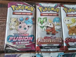 8 Pokemon blister cards paldea Scarlet Fusion rivals Booster Fun Pack promo vmax - Image 2