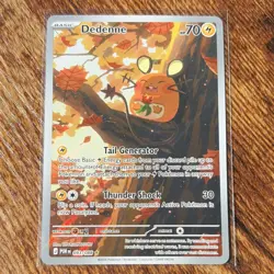 Pokemon Dedenne 093/088 POR Illustration Rare Regular Basic 70 HP Lightning Card - Image 1