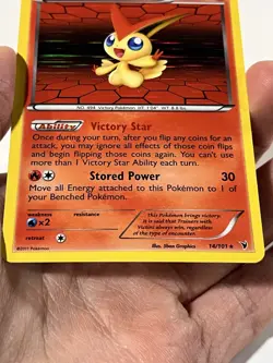 Pokemon Victini 14/101 Noble Victories Holo Rare Basic 60HP 2011 TCG Card - Image 4