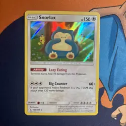 Pokemon TCG Snorlax Holo Rare Card 158/214 Sun&Moon Unbroken Bonds Mint - Image 1