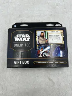 Star Wars: Unlimited Gift Box 8 Booster Packs & 3 Exclusive Cards Factory Sealed - Image 1
