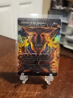 SPLINTER OF THE SHADOWS Mythic Borderless Foil TMNT Near Mint MTG - Image 1