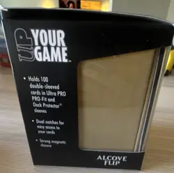 Ultra PRO Magic: The Gathering Alcove Flip Deck Box 100 ct Faux Leather Beige - Image 4
