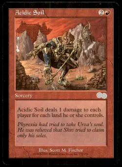 Acidic Soil LP Light Play Urza's Saga MTG [9126] - Image 1