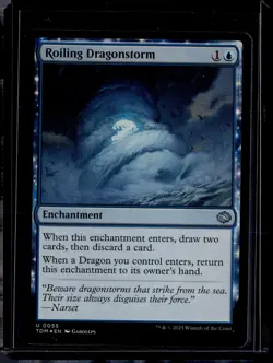 Roiling Dragonstorm - 55 - Foil - TDM - NM - MTG Magic the Gathering - Image 1