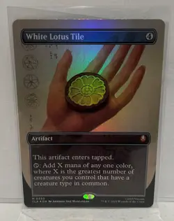 White Lotus Tile Borderless Foil Avatar: The Last Airbender Magic the Gathering - Image 1