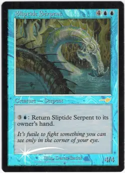 Sliptide Serpent 2000 Nemesis FOIL Blue Rare Creature MTG NM AZ1 - Image 1