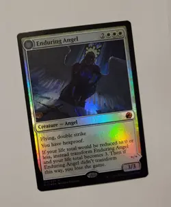 MTG Foil Enduring Angel / Angelic Enforcer 017/277 Innistrad Midnight Hunt MID - Image 1