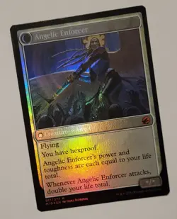MTG Foil Enduring Angel / Angelic Enforcer 017/277 Innistrad Midnight Hunt MID - Image 2