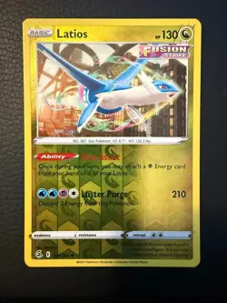 Latios 194/264 Rare Fusion Strike Pokemon Reverse Holo Near Mint - Image 1