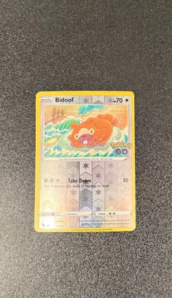 Bidoof (Peelable Ditto) 059/078 Pokemon GO Reverse Holo NM - Image 1