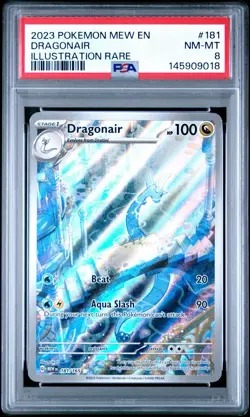 2023 POKEMON MEW EN-151 ILLUSTRATION RARE #181 DRAGONAIR PSA 8 TCG SIR IR SV - Image 1