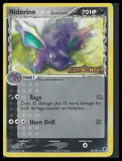 Pokemon Dragon Frontiers #35/101 Nidorino (Delta Species) - Holo - Image 1