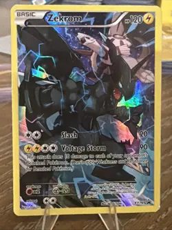 Pokemon TCG Zekrom XY Full Art Black Star Promos Card XY76 LP+ - Image 1