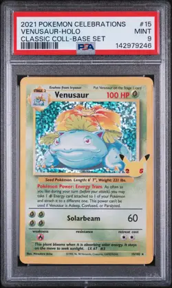 2021 POKEMON CELEBRATIONS CLASSIC COLLECTION #15 VENUSAUR-HOLO PSA 9 - Image 1