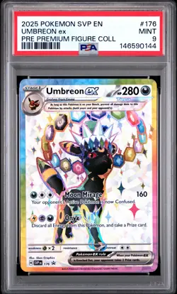2025 POKEMON SVP PROMO PREMIUM FIGURE COLLECTION #176 UMBREON EX PSA 9 - Image 1