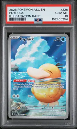 2026 POKEMON ASC EN-ASCENDED HEROES ILLUSTRATION RARE #226 PSYDUCK PSA 10 - Image 1