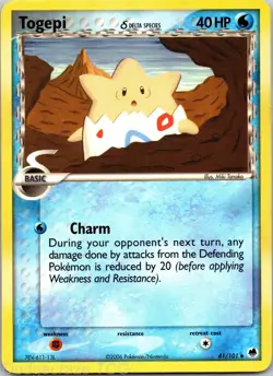 Togepi 41/101 Uncommon Dragon Frontiers Pokemon LP - Image 1