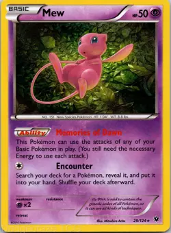 Mew 29/124 Holo Rare Fates Collide Pokemon LP - Image 1