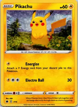 Pikachu 7/15 McDonald's Collection 2022 Pokemon Holo LP - Image 1