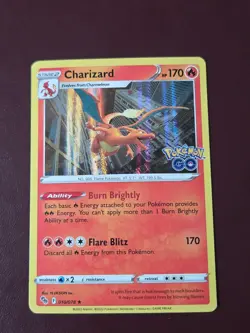 Pokemon TCG Charizard 010/078 Holo Pokemon GO NM - Image 1