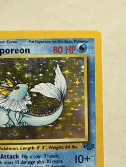 Pokemon TCG - Vaporeon - 12/64 - Holo Unlimited - Jungle MP - Image 3