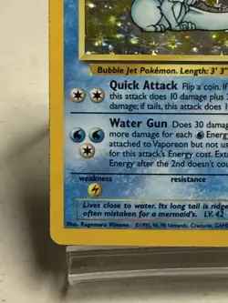 Pokemon TCG - Vaporeon - 12/64 - Holo Unlimited - Jungle MP - Image 5
