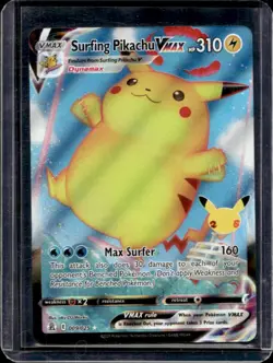 2021 Pokemon SWSH Celebrations Surfing Pikachu VM #009/025 - Image 1