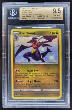 2019 Pokemon SM Hidden Fates Garchomp Rare Shiny #SV40/SV94 BGS 9.5 DB - Image 1