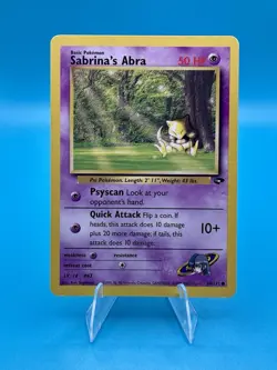 Pokemon TCG 1999-2000 Sabrina's Abra 94/132 Gym Challenge Unlimited Vintage DMG - Image 1