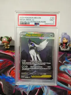 Pokemon Mega Absol EX 180/132 SIR PSA Mint 9 Mega Evolution - Image 1