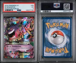 2014 Pokemon XY Phantom Forces M Gengar EX #35 PSA 3 - Image 3