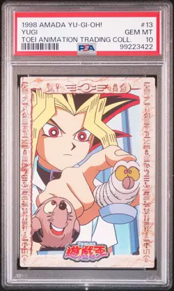 1998 AMADA YU-GI-OH! TOEI ANIMATION TRADING COLL #13 YAMI YUGI PSA 10 - Image 1