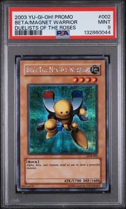 Yugioh Beta The Magnet Warrior DOR-002 Prismatic Secret Rare PSA 9 - Image 1