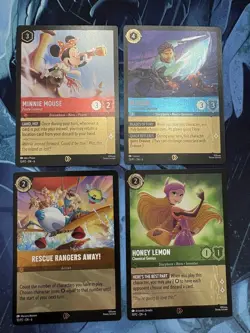 Disney Lorcana Azurite Sea complete League promo set Wasabi Honey Rescue Minnie - Image 1