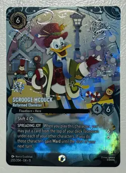 Disney Lorcana Scrooge McDuck - Reformed Ebenezer ENCHANTED- Winterspell (11) - Image 1