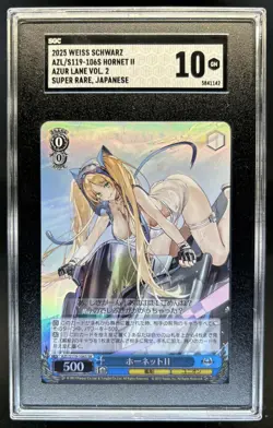 2025 Weiss Schwarz Azur Lane V2 Japanese Hornet II Super Rare #106S SGC 10 - Image 1