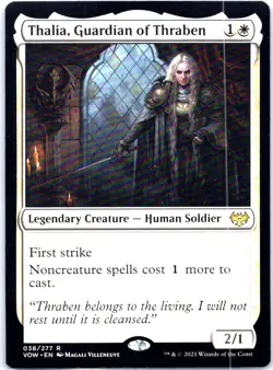#38 Thalia, Guardian of Thraben Innistrad: Crimson Vow Rare - Image 1