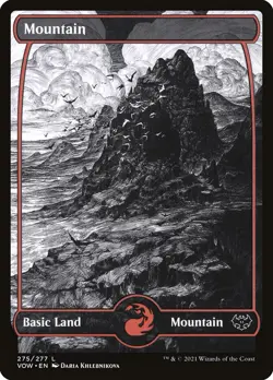MTG Mountain (275) Showcase Full Art ** Innistrad: Crimson Vow ** English (NM) - Image 1
