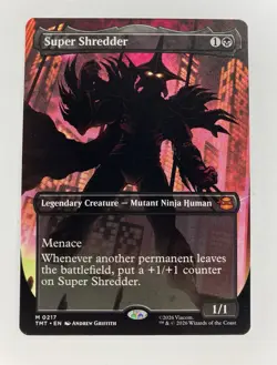 MTG TMNT Super Shredder Borderless Mythic Rare Magic The Gathering Ninja Turtles - Image 1
