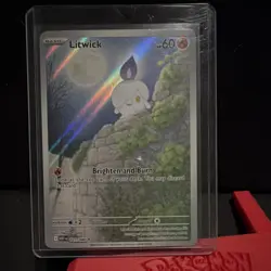 Pokemon Litwick 101/086 Sv: White Flare Basic 60 HP Illustration Rare Holo Card - Image 1