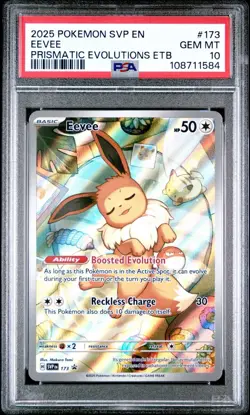 Pokemon 2025 Eevee 173 Black Star Promo Prismatic Evolutions ETB GEM MINT PSA 10 - Image 1