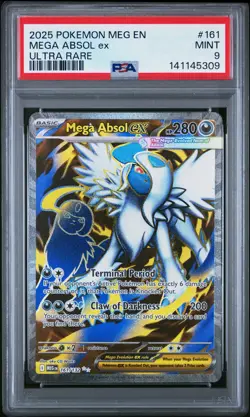 2025 POKEMON MEG EN-MEGA EVOLUTION ULTRA RARE #161 MEGA ABSOL EX PSA 9 - Image 1