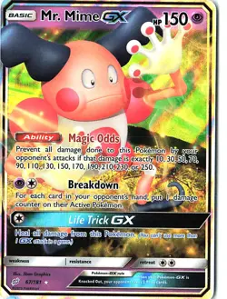 Mr. Mime GX Ultra Rare Holo Card #67/181 - 2019 SM Team Up Pokemon TCG - Image 1