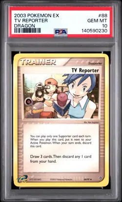 2003 POKEMON EX DRAGON #88 TV REPORTER PSA 10 - Image 1