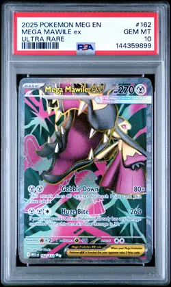 2025 POKEMON MEG EN-MEGA EVOLUTION ULTRA RARE #162 MEGA MAWILE EX PSA 10 - Image 1